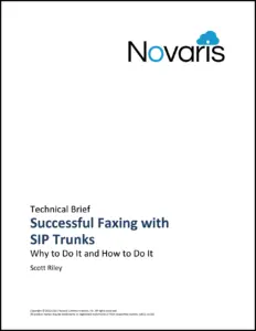 Technical Brief - Successful Faxing with SIP Trunks - cover page